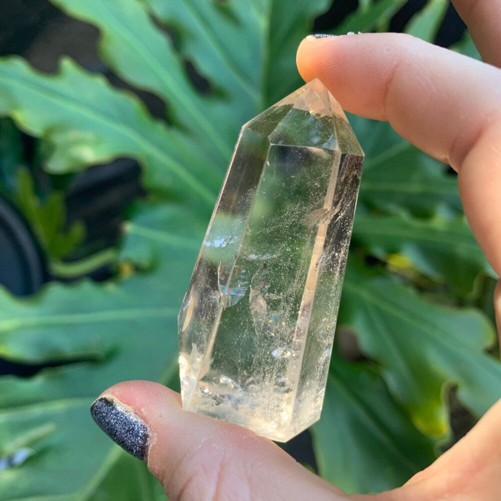 Mini Light Clear Smoky Quartz Crystal Point
